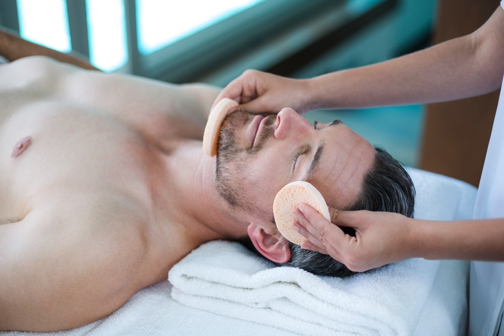 Man,Receiving,A,Facial,Massage,From,Masseur,In,Spa Chemical Peels in Sugar Land, TX